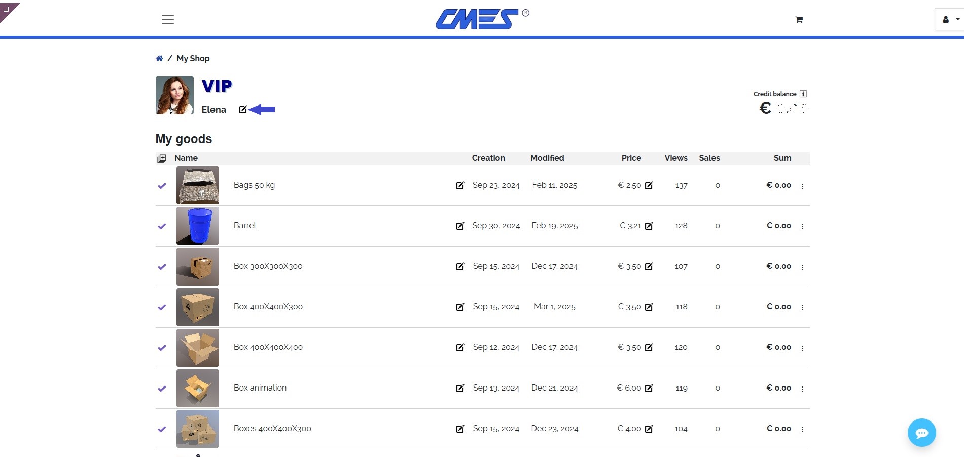 Registration example