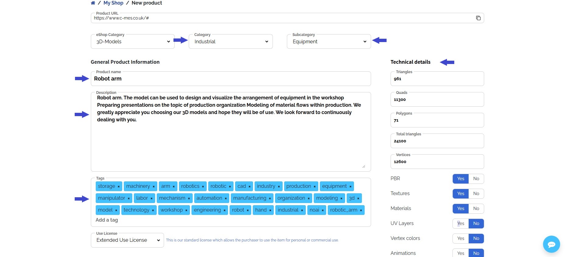 Registration example