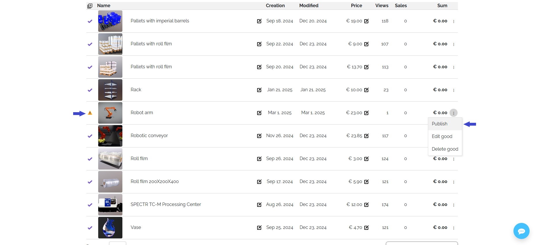 Registration example