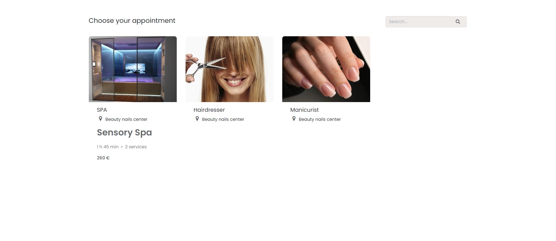 rApointments. Choice