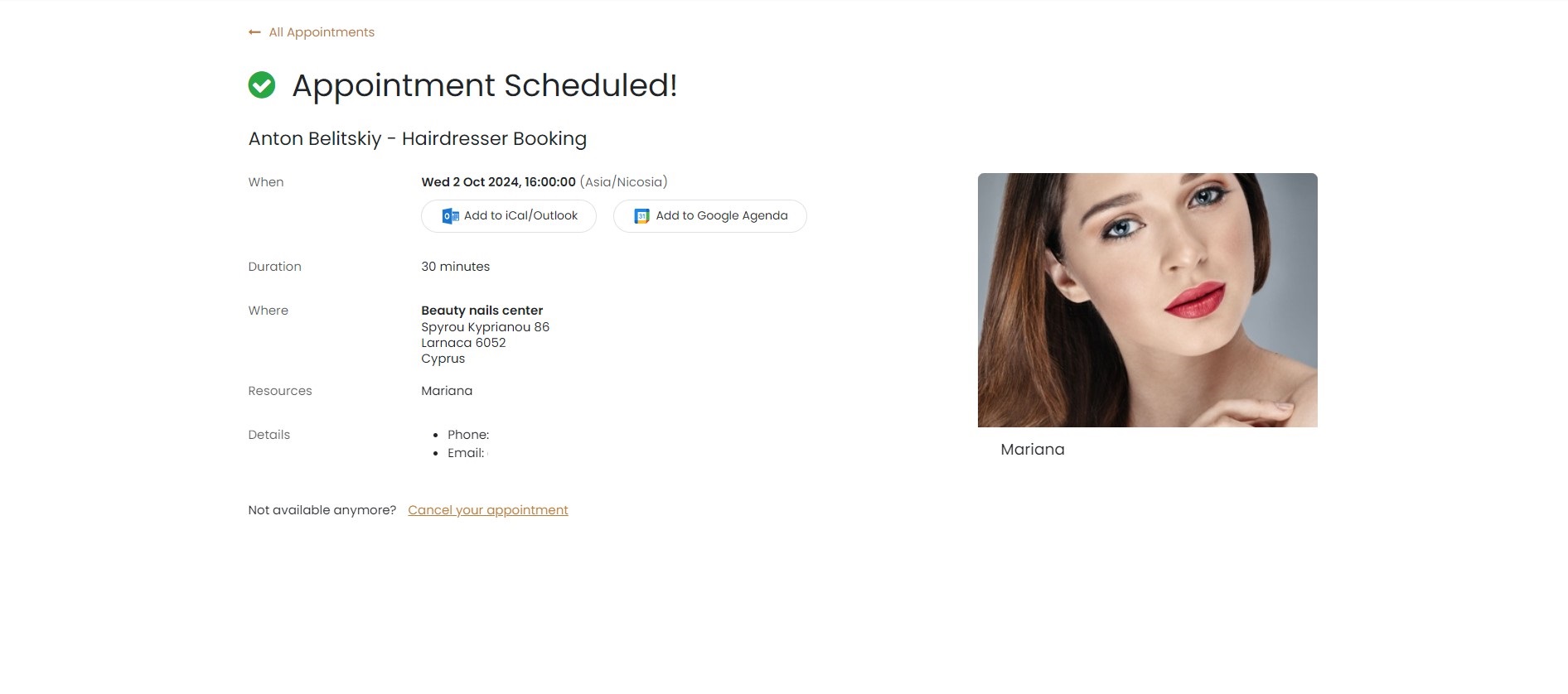 Completing your booking