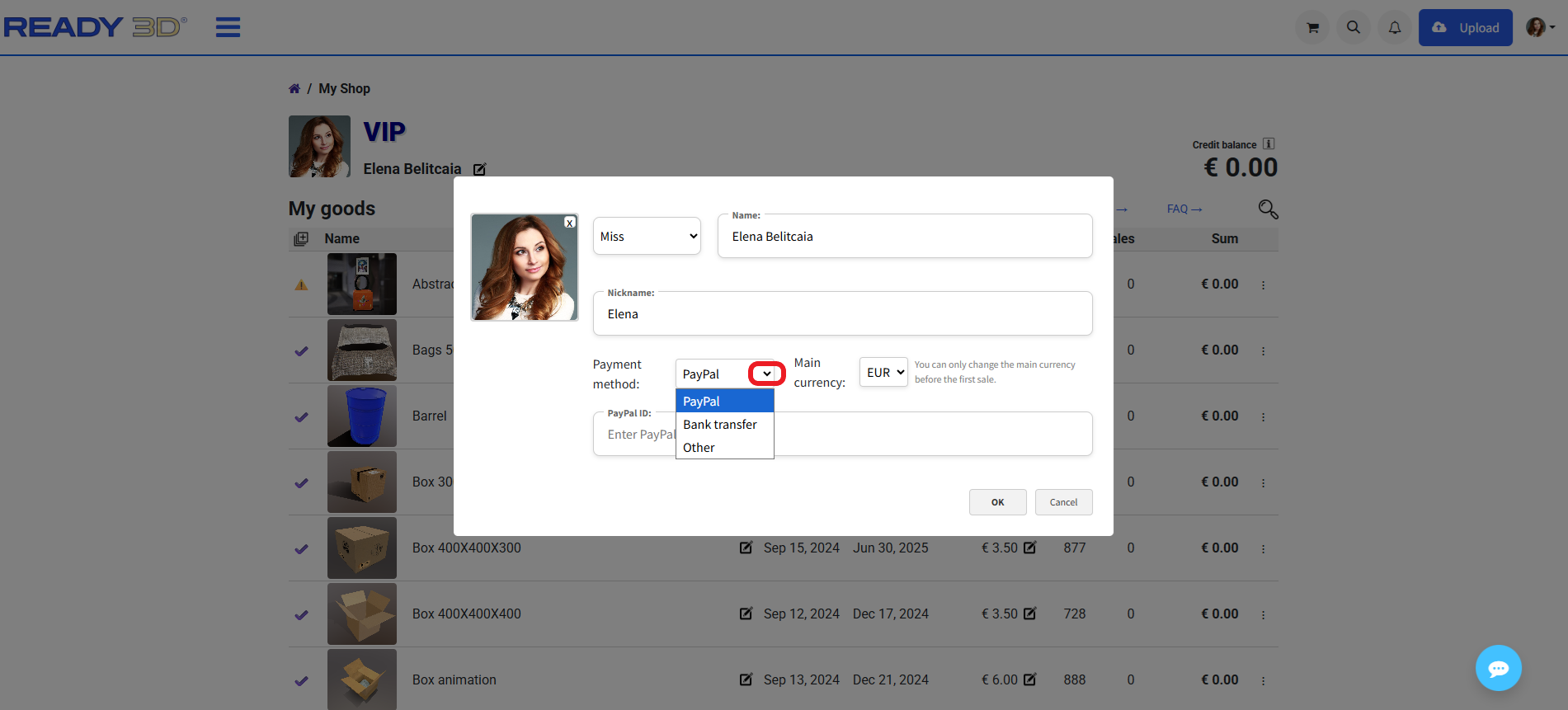 Registration example