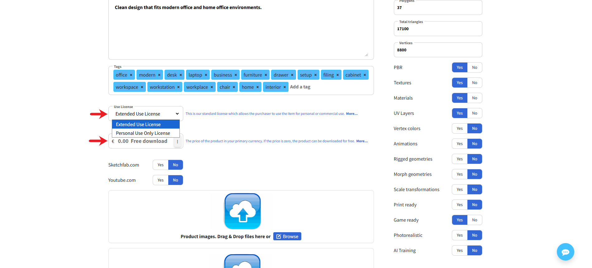 Registration example