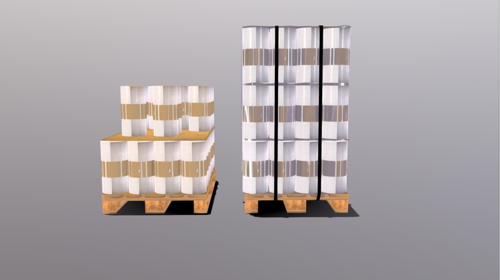 Pallets with roll film