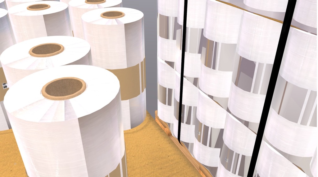 Pallets with roll film