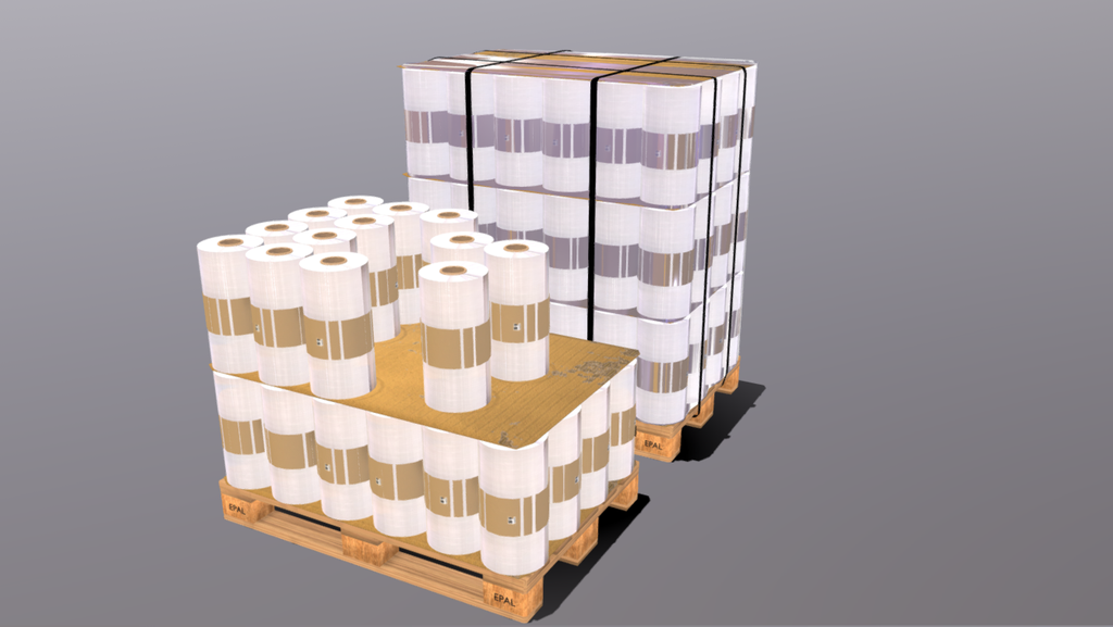 Pallets with roll film