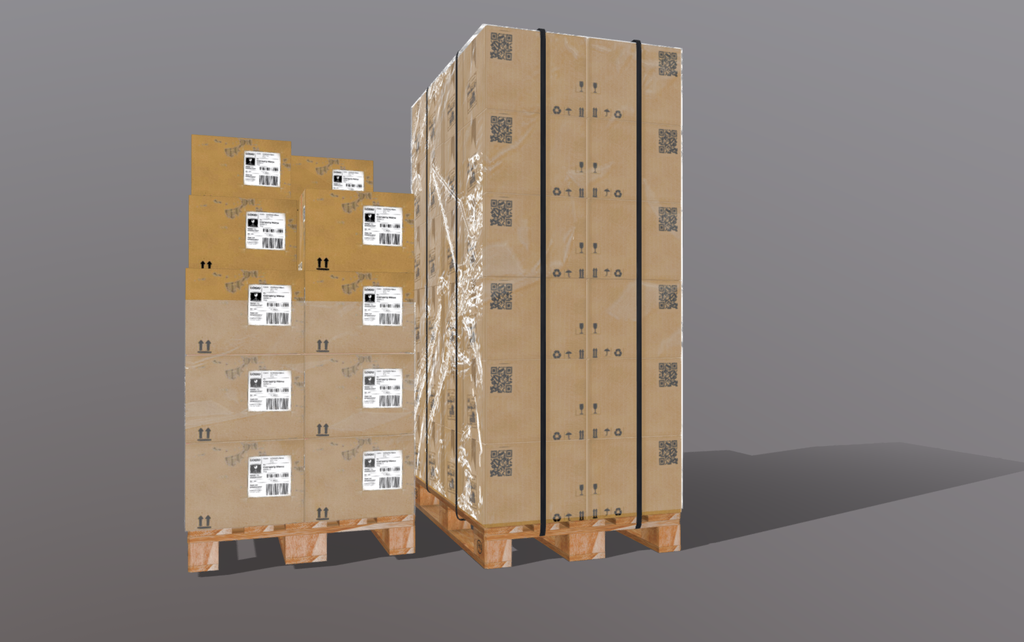 Pallets and box 400X300X300