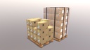 Pallets with boxes