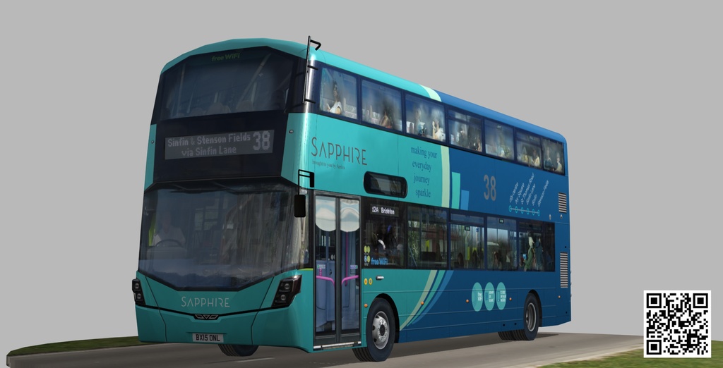 Wrightbus Streetdeck Sapphire livery