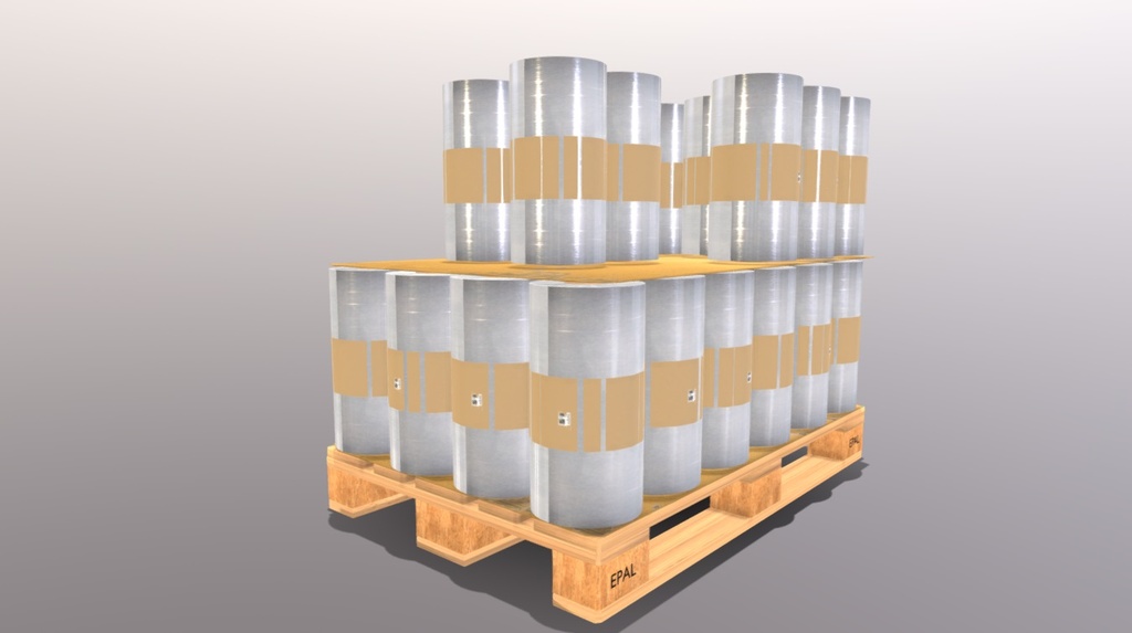 Pallet with roll film