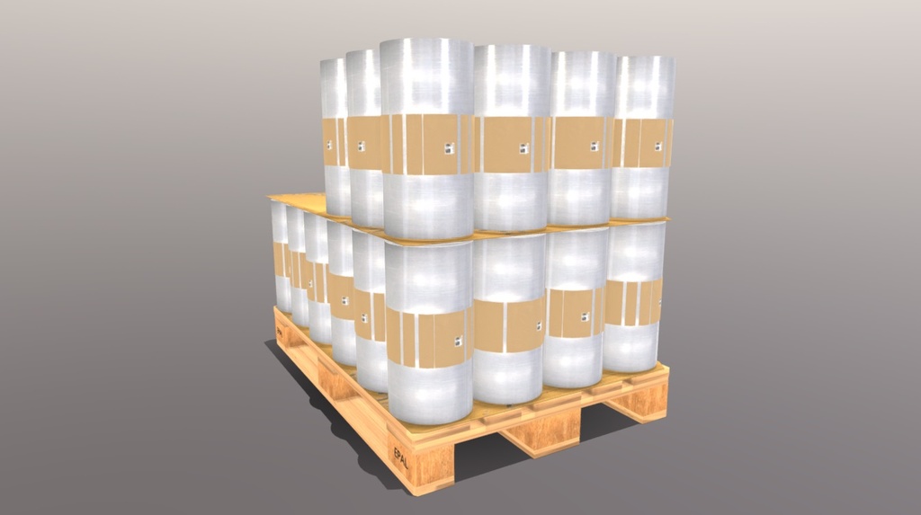 Pallet with roll film