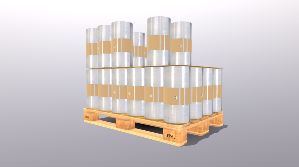 Pallet with roll film