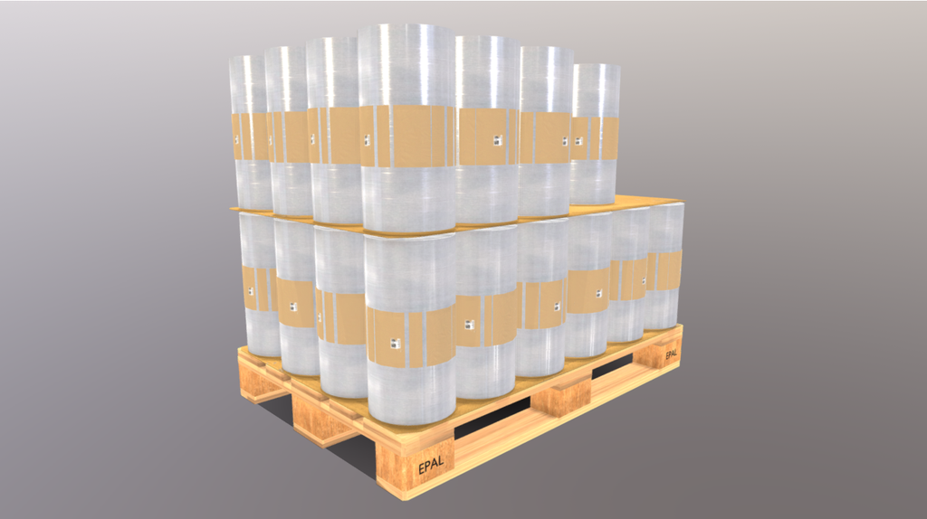 Pallet with roll film