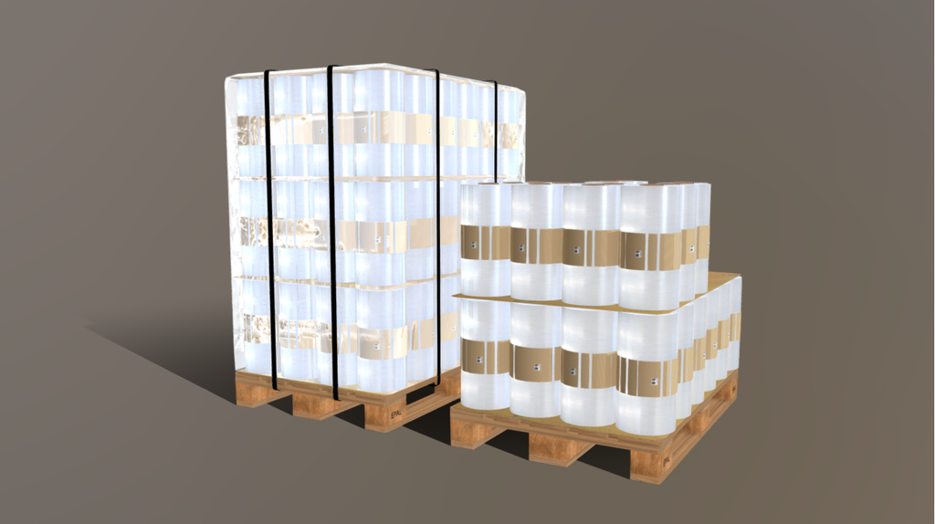 Pallets with roll film
