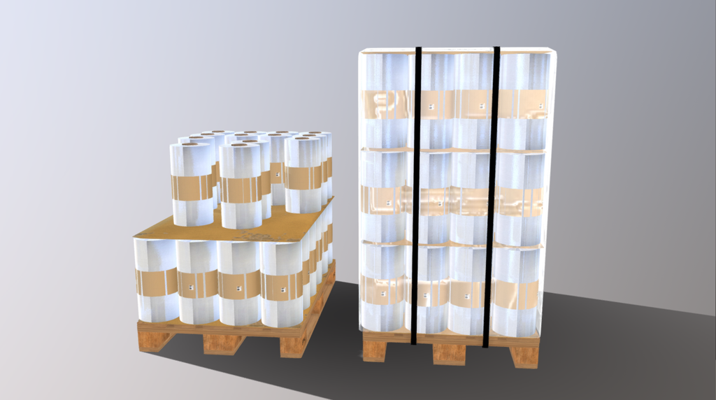 Pallets with roll film