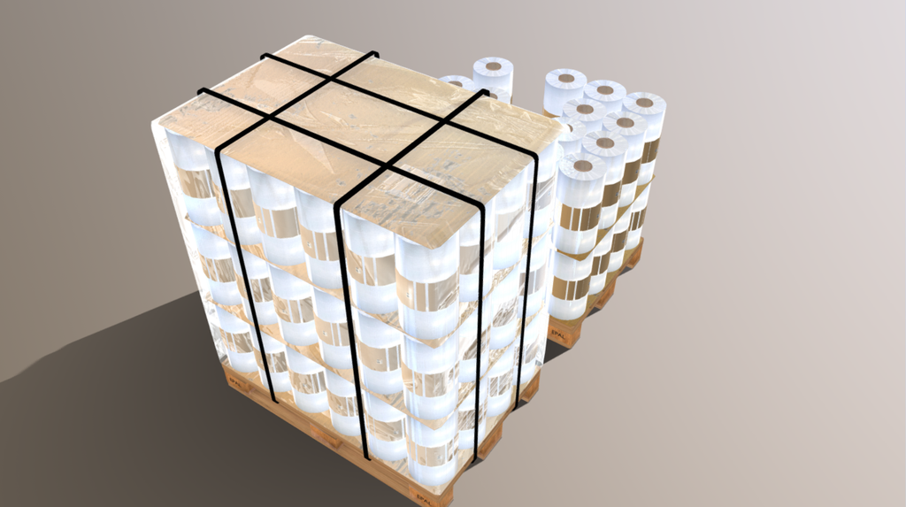 Pallets with roll film