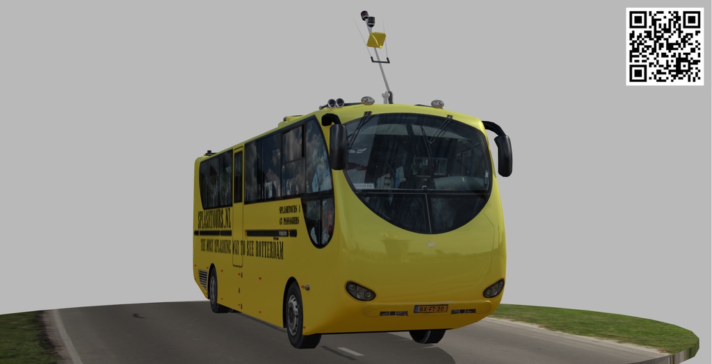 Amphibian Splashtours Bus Low-poly 3D model