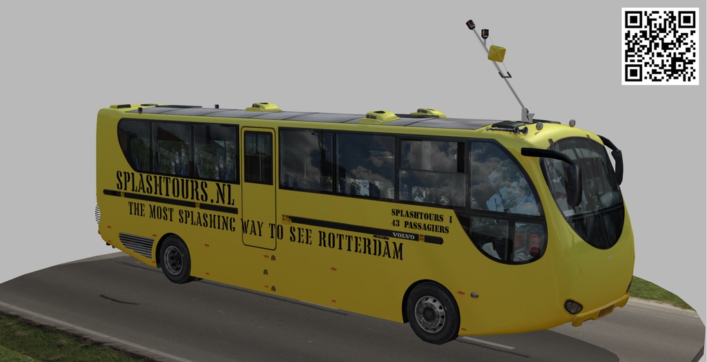 Amphibian Splashtours Bus Low-poly 3D model