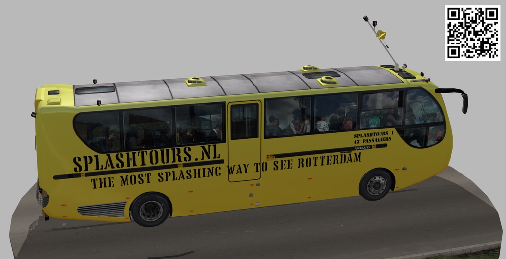 Amphibian Splashtours Bus Low-poly 3D model