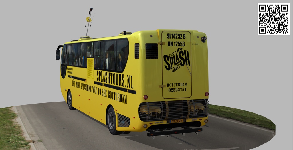 Amphibian Splashtours Bus Low-poly 3D model