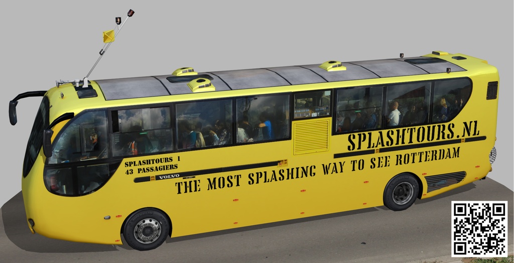 Amphibian Splashtours Bus Low-poly 3D model