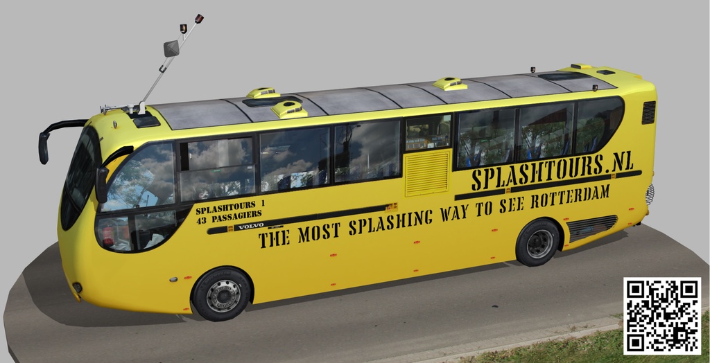 Amphibian Splashtours Bus Low-poly 3D model