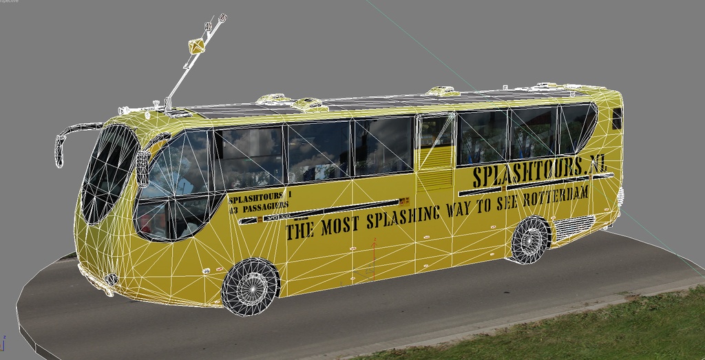 Amphibian Splashtours Bus Low-poly 3D model