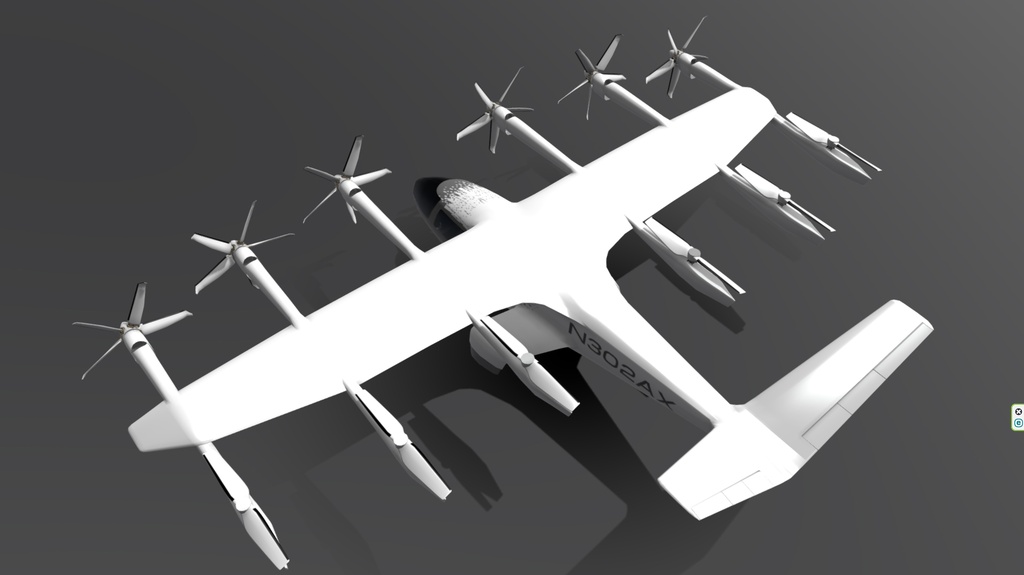 Archer Midnight EVTOL low poly