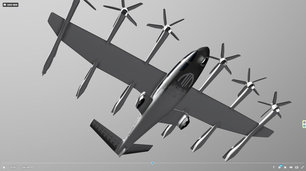 Archer Midnight EVTOL low poly
