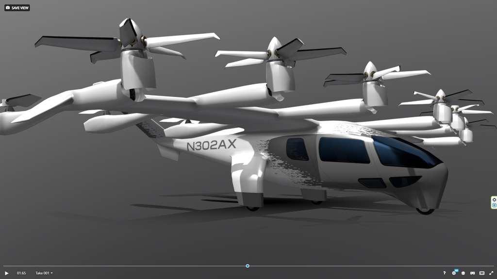 Archer Midnight EVTOL low poly