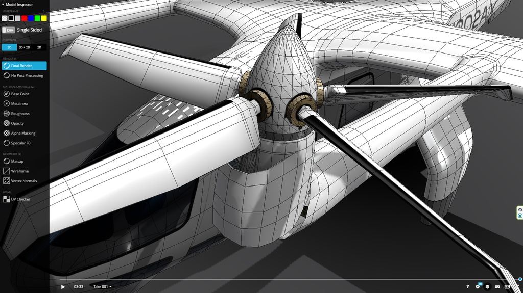 Archer Midnight EVTOL low poly