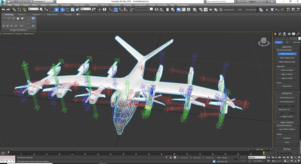 Archer Midnight EVTOL low poly