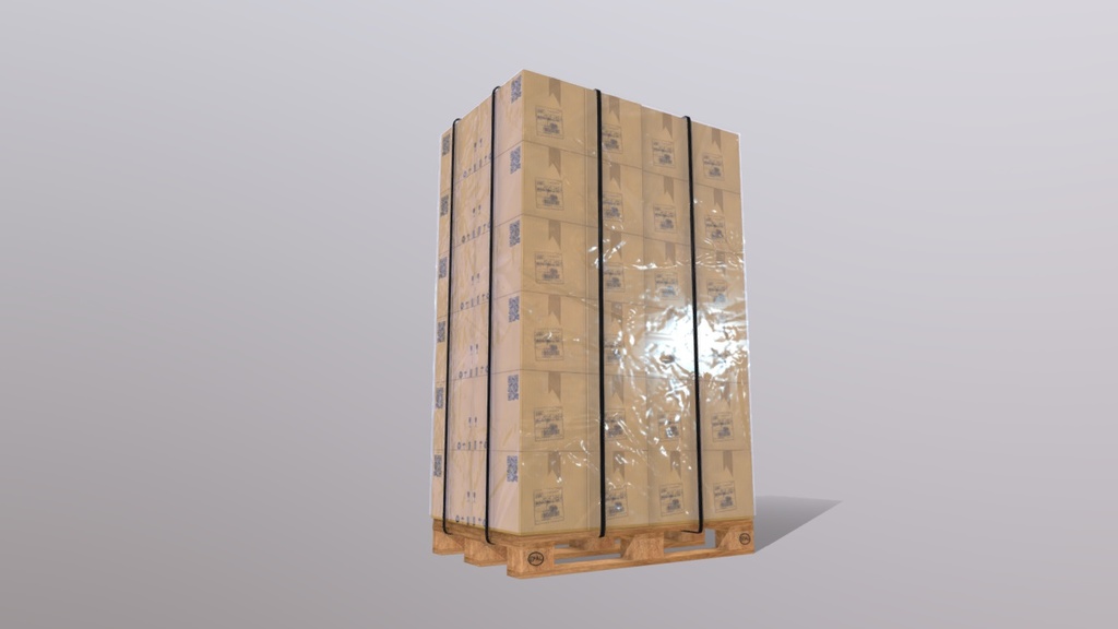 Pallet and boxes 400X300X300