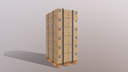 Pallet and boxes 400X300X300