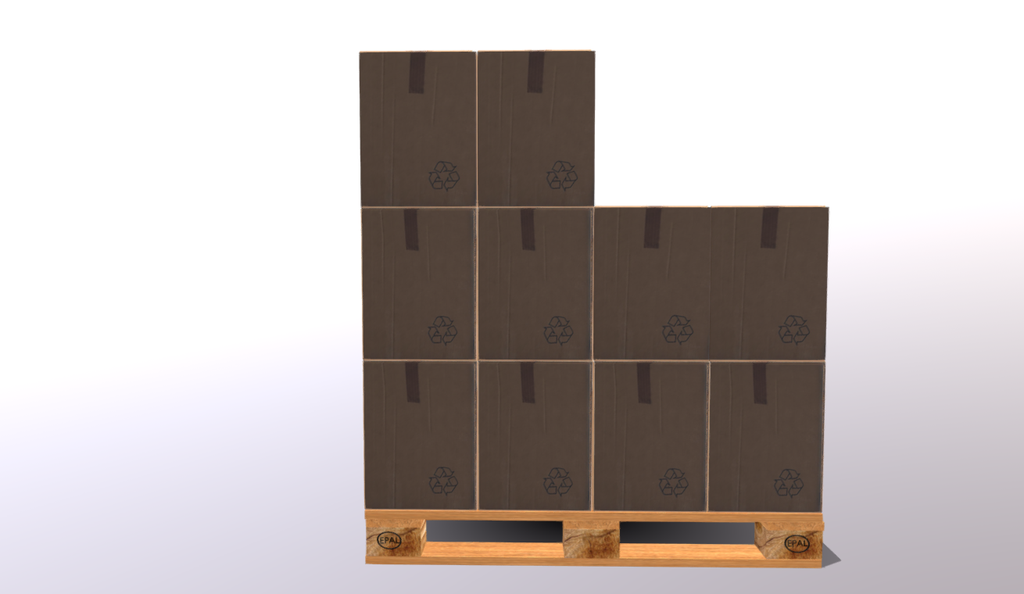 Pallet with boxes