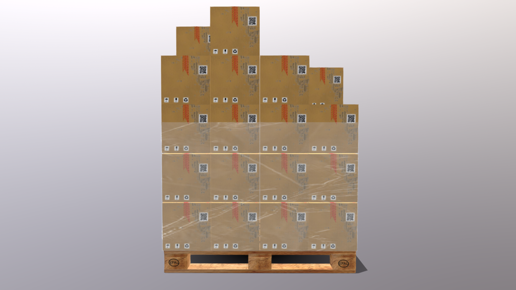 Pallet with boxes 400X300X300