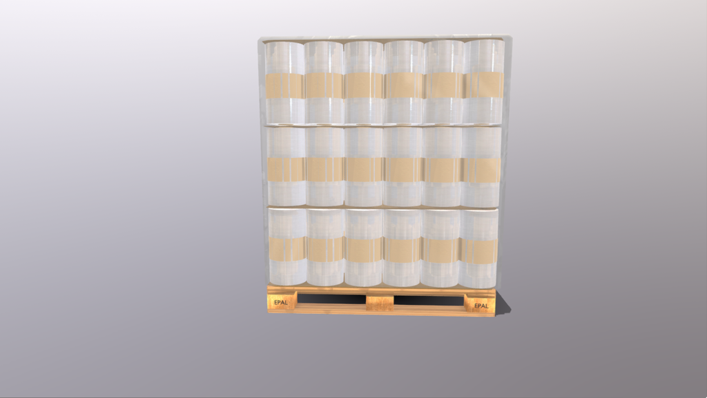 Pallet with rollfilm