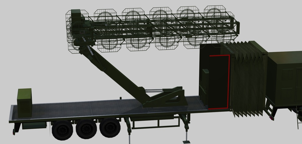 Mobile VHF-band radar AMBER-1800