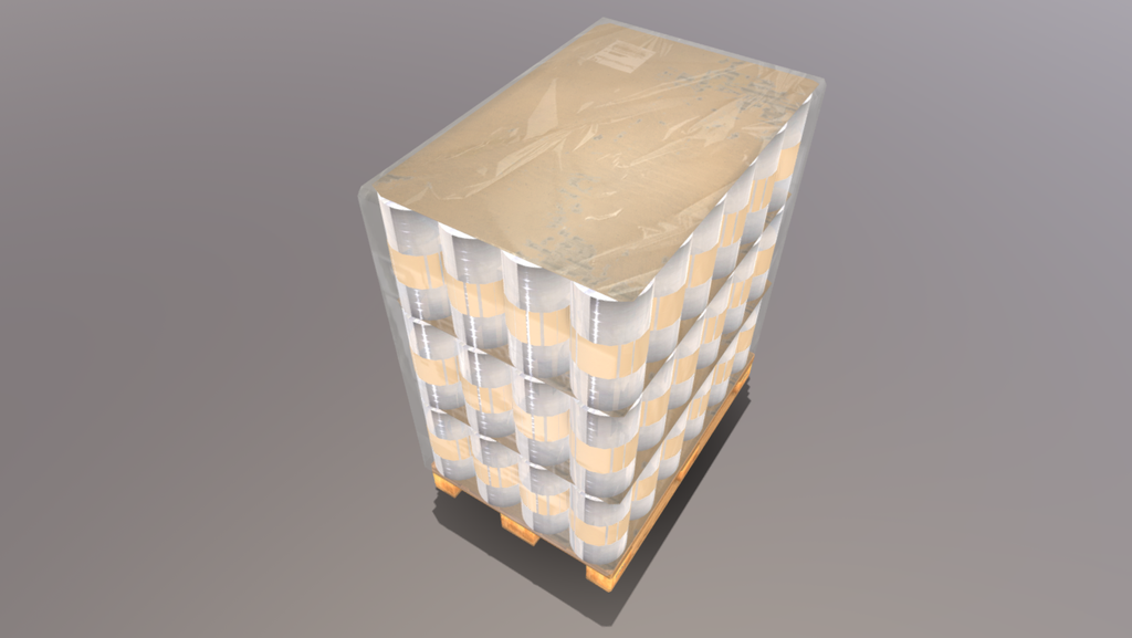 Pallet with rollfilm