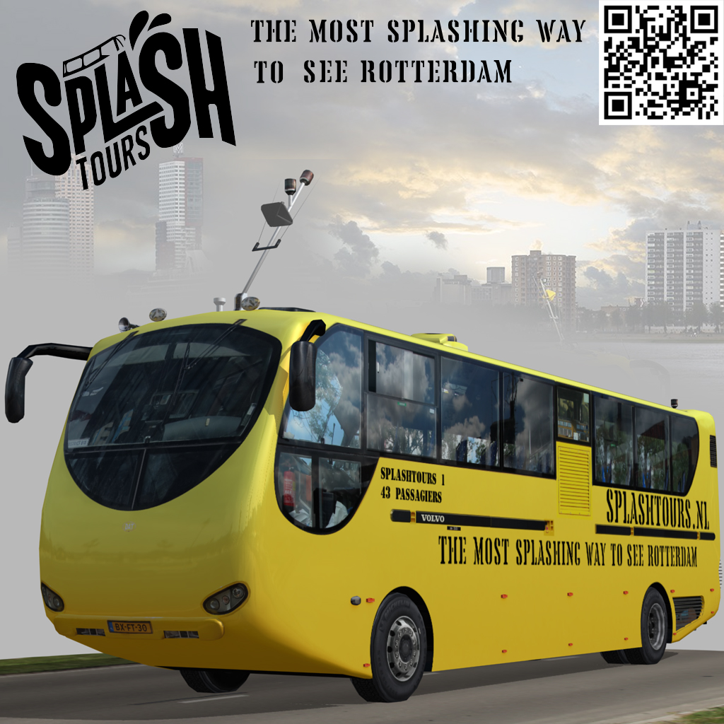 Amphibian Splashtours Bus Low-poly 3D model