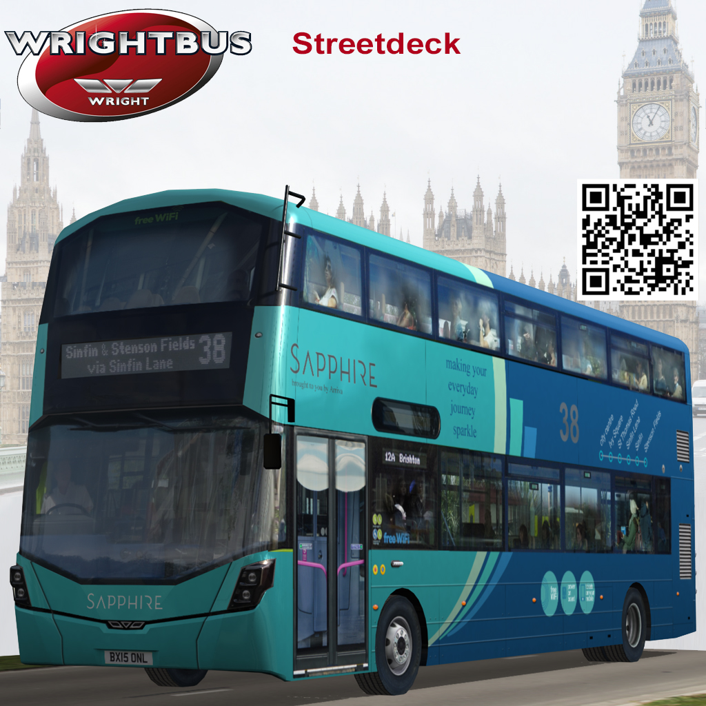 Wrightbus Streetdeck Sapphire livery