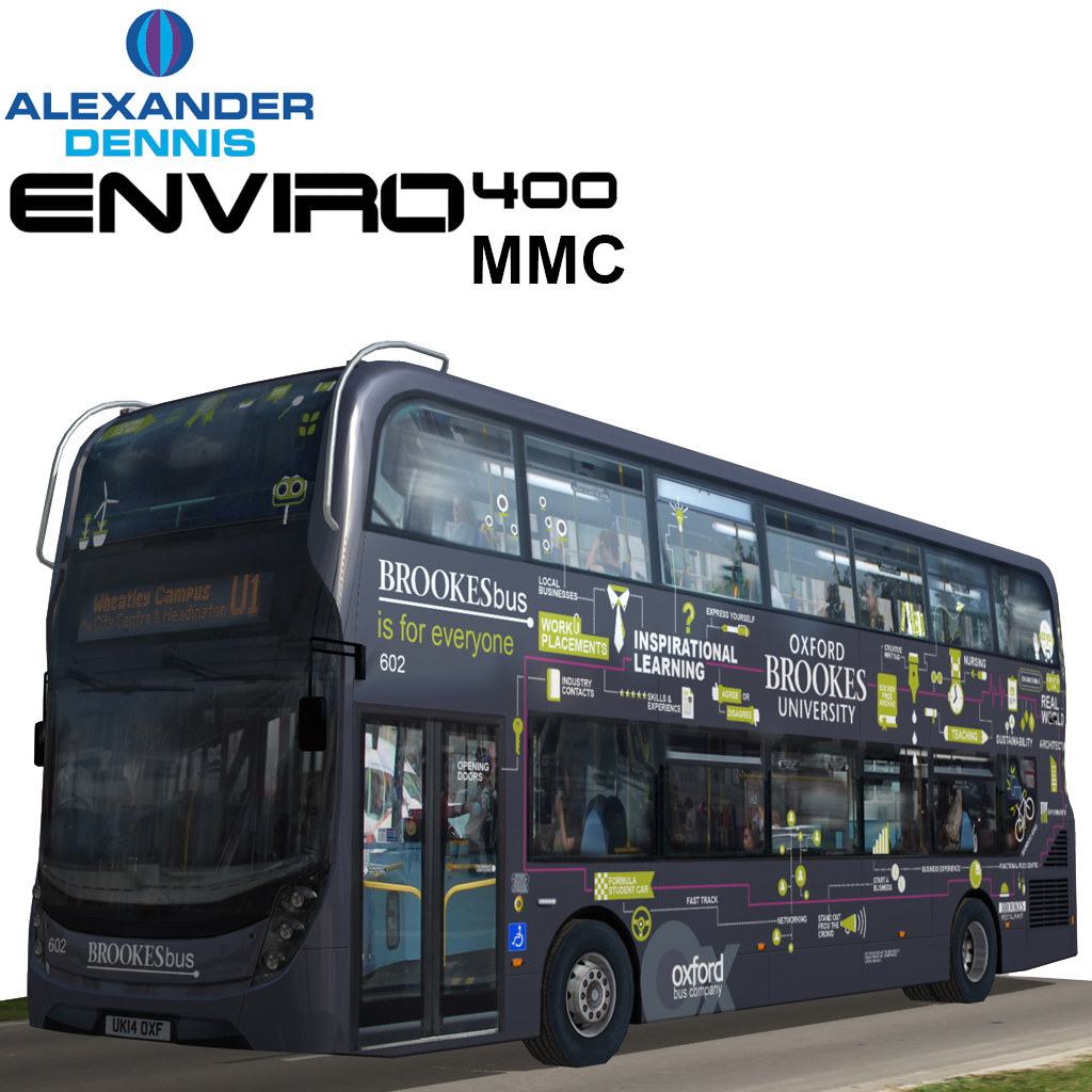 Alexander Dennis Enviro 400 MMC Brookes bus livery Low-poly 3D model