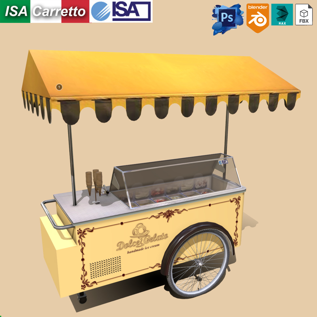 Icecream showcase ISA Carrettino