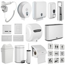 Public toilet accessories white set 153