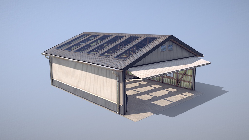 Airfield Hangar 12m Vr2 DARK