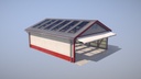 Airfield Hangar 12m Vr2 RED