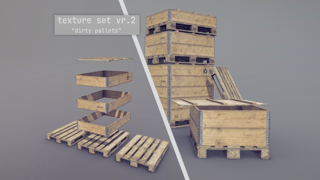 Cargo Wood Pallets Collars Cover EUR EPAL vr-2