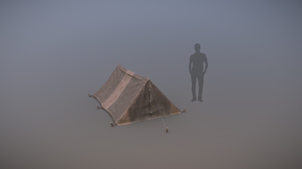 Military Tent WWII TwoSleeping close vr.3