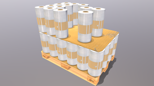 Pallet with roll film