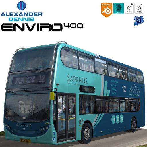 Alexander Dennis Enviro 400 Sapphire route 12
